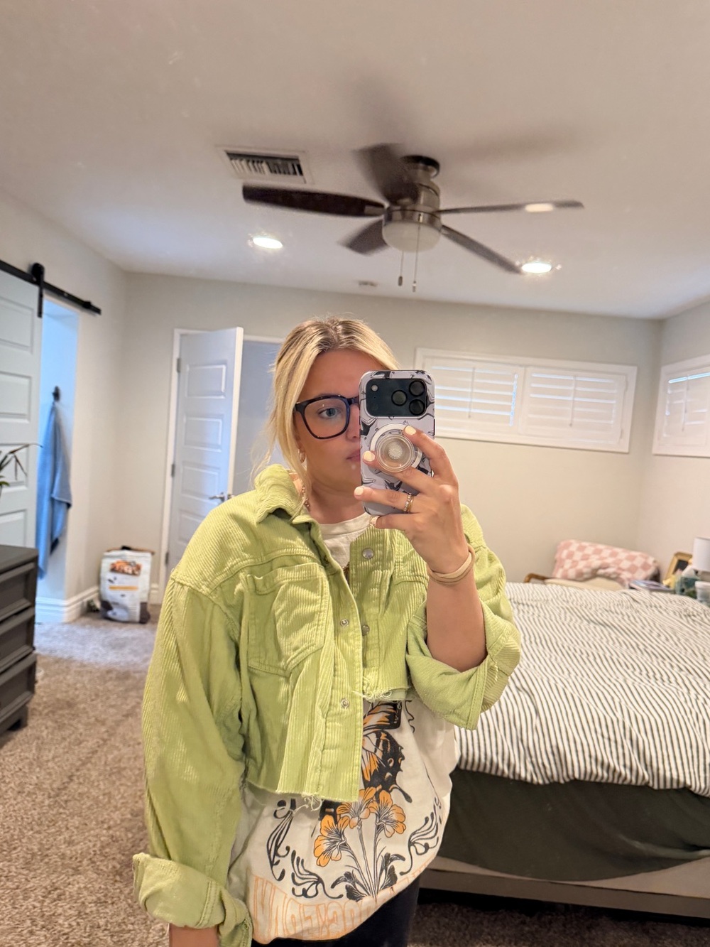 BDG Cropped Lime Green Corduroy Jacket